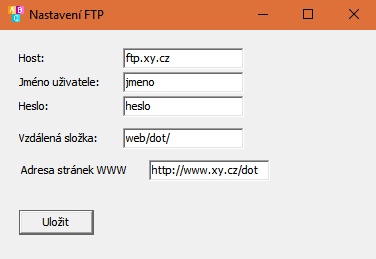 Sociometr - nastavení FTP